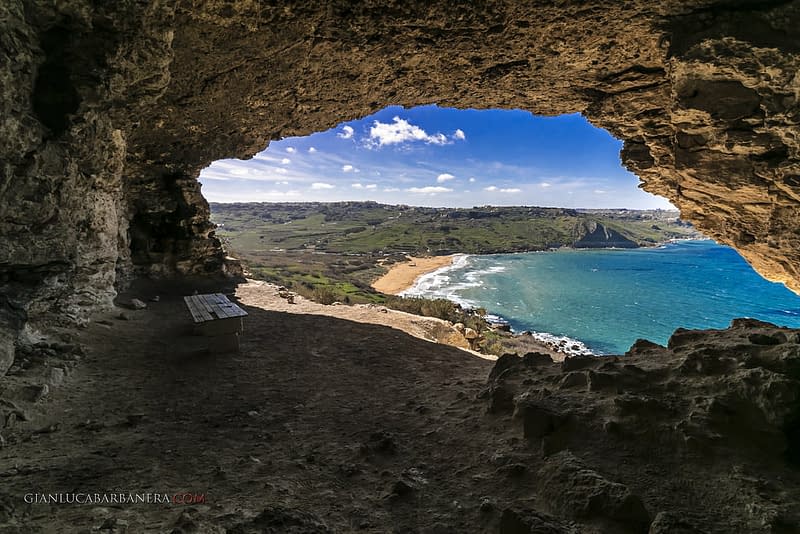 The Cave of Calypso on the island of Gozo 